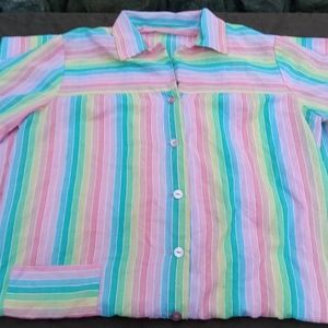 Vintage Rainbow Striped Dress